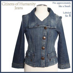 Citizens of Humanity Denim Jean Moto Jacket EUC